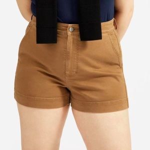Everlane Cotton Twill High-Waisted Shorts